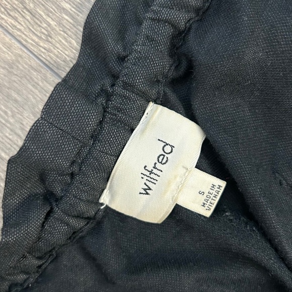 Aritzia Wilfred Woven Pants Drawstring Jogger Trouser Gauzy Black Size Small - Picture 5 of 9